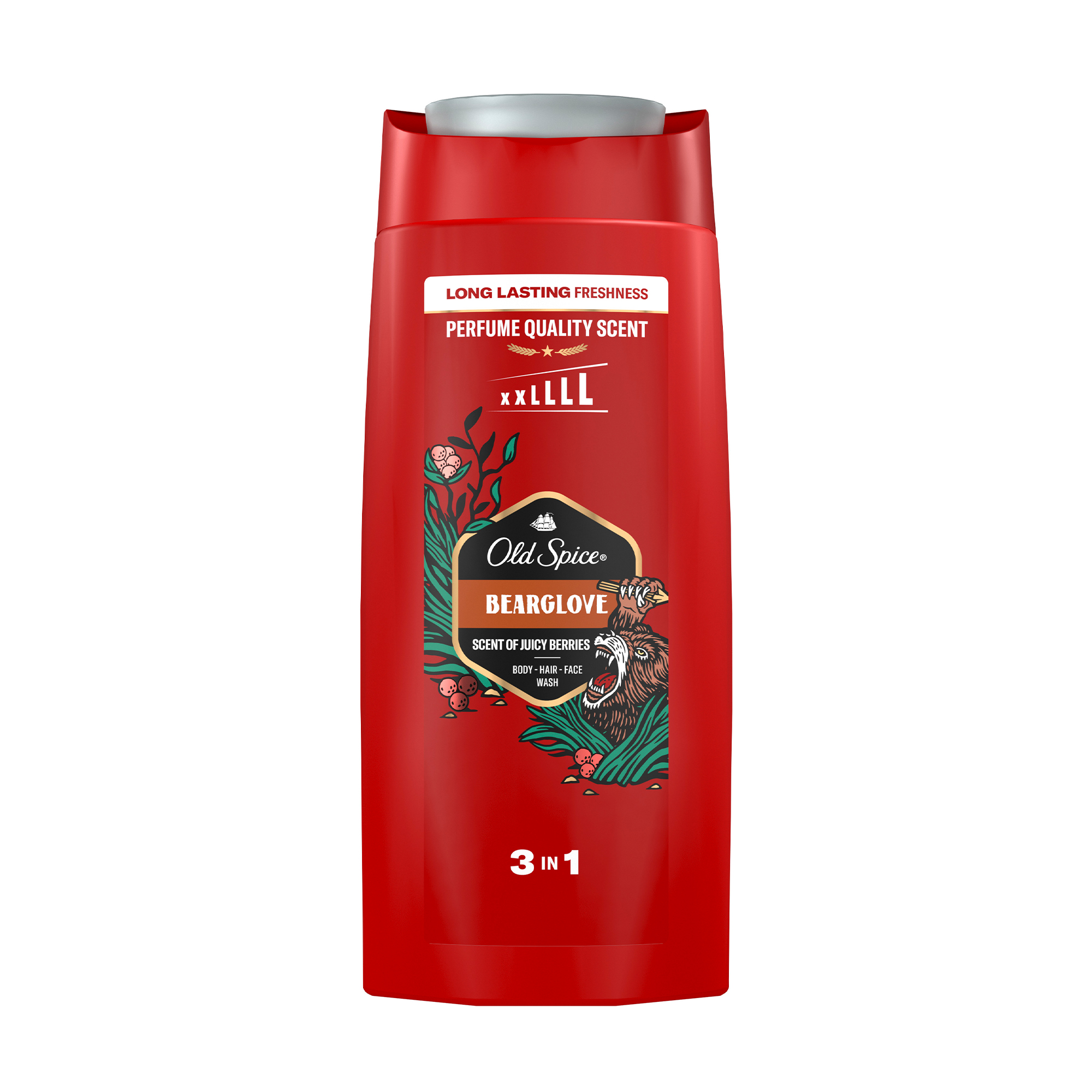 Чоловічий гель-шампунь для душу 3 в 1 Old Spice Bearglove, 675 мл